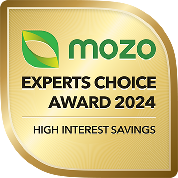 Mozo experts choice award 2024 - high interest savings